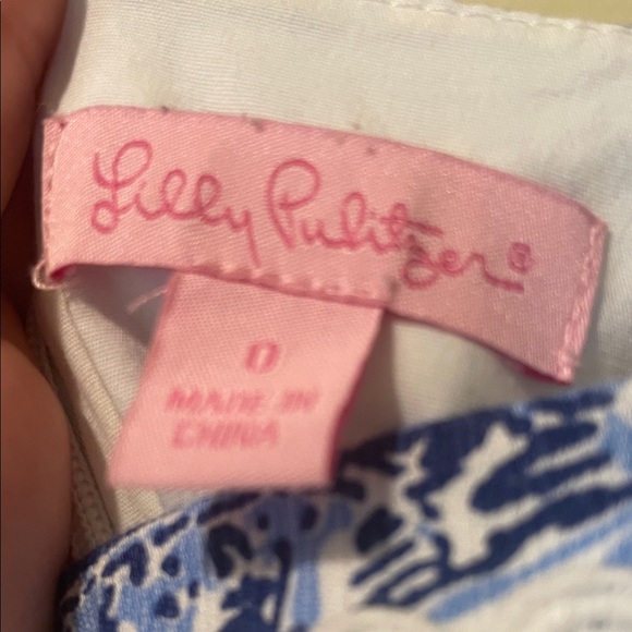 Women’s Lilly Pulitzer Jesse Skort Romper in Blue Seashell Mini Dress - Picture 6 of 9